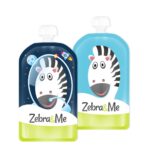 Kapsičky Zebra & Me 150 ml pro opakované použití - kosmonaut + zebra 2ks
