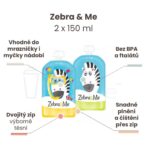Kapsičky Zebra & Me 150 ml pro opakované použití - potápěč + zebra 2ks - Obrázek 2