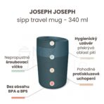 Cestovní hrnek s hygienickým uzávěrem JOSEPH JOSEPH sipp travel mug - modrý 340 ml - Obrázek 2