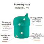 Silikonový hrneček se savičkou PURA my-my - mint 150 ml - Obrázek 2