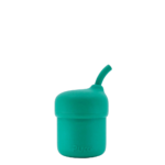 Silikonový hrneček s brčkem PURA my-my - mint 150 ml