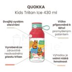 Plastová láhev QUOKKA Kids Tritan Ice With Strap - Happy Quokka 430 ml - Obrázek 2