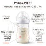Kojenecká láhev Philips AVENT Natural Response 1m+, 260 ml - Obrázek 2