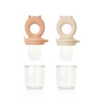 Dudlík na krmení Liewood Miranda Cat Shape Food Feeder 2-Pack - Tuscany rose / Apple blossom - Obrázek 2