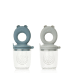 Dudlík na krmení Liewood Miranda Bear Shape Food Feeder 2-Pack - Whale blue / Dove blue