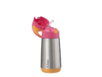 Termoláhev na pití s brčkem b.box - růžová/oranžová 350 ml - Obrázek 2
