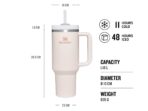 Termohrnek s brčkem  STANLEY The Quencher H2.O FlowState™ Tumbler Rose Quartz - 1180 ml - Obrázek 3
