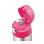 Dětská termoska s brčkem Thermos - růžově nerezová 470 ml