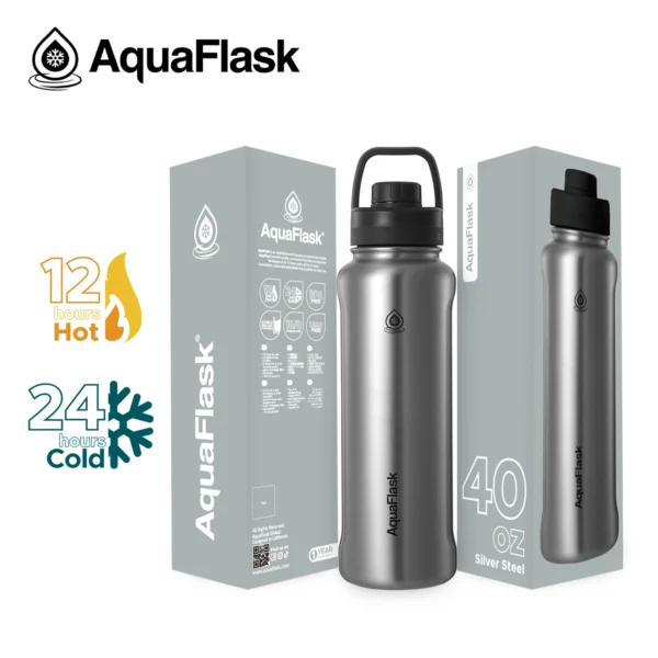 Termoláhev Aquaflask Regular+ - Silver Steel 1180 ml